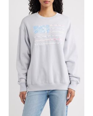 LoveShackFancy Palo Patch Sweatshirt - White