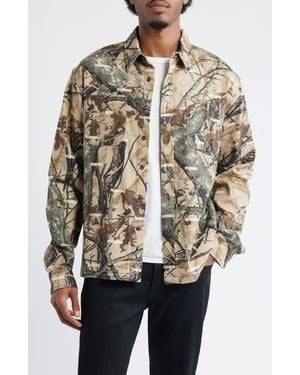 Pleasures Sensation Hunting Camouflage Hunting Button-Up Shirt - Multicolor
