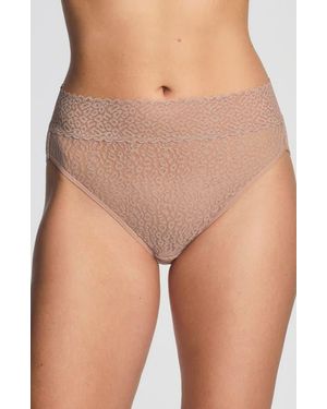 Wacoal High Bar High Cut Briefs - Natural