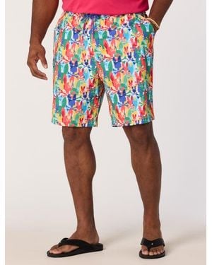 Psycho Bunny Big & Tall Tanner Swim Trunks - Blue