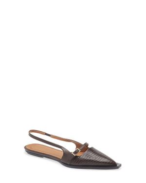 Atp Atelier Cortina Pointed Toe Slingback Flat - Multicolor