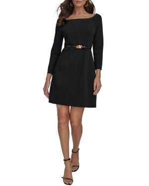 Donna Karan Back Zip Knit Top - Black