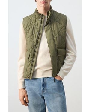 Mango Quilted Water Repellent Vest - Green