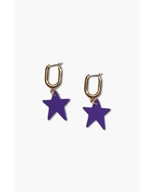 Nickel & Suede Tate Earrings - Blue