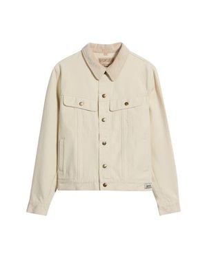 Schott Nyc Cotton Canvas Trucker Jacket - Natural