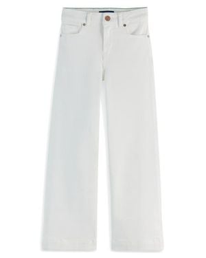Scotch & Soda Kids' The Wave Wide Leg Jeans - White