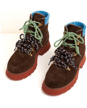 Charlotte Stone Tyler Lace-Up Lug Sole Boot - Multicolor