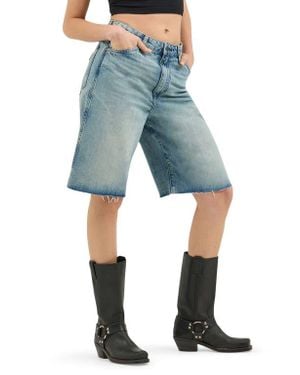 Wrangler Jort Cutoff Denim Shorts - Blue