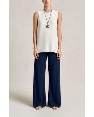 La Ligne Linen Colby Pant - Blue