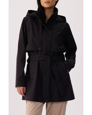 Lolë Aliz Water Repellent Short Trench Coat - Black