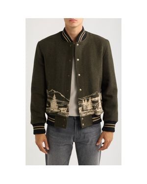 Pendleton Wool Varsity Jacket - Green