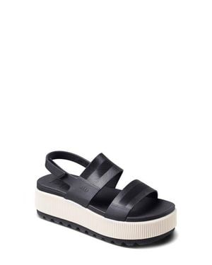 Reef Water Vista Platform Slingback Sandal - White