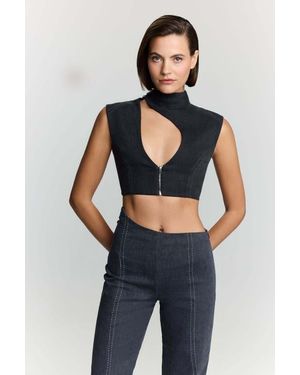 Jendue US Dew Drop Denim Vest - Blue