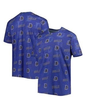 Boxercraft Durham Bulls Allover Print Crafted T-Shirt - Blue