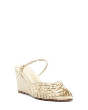 Alexandre Birman Lilian Woven Wedge Slide Sandal - Natural