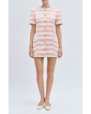 Maude Club Taylor Stripe Minidress - Multicolor