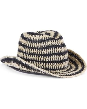 Eugenia Kim Winona Packable Crochet Fedora - Black