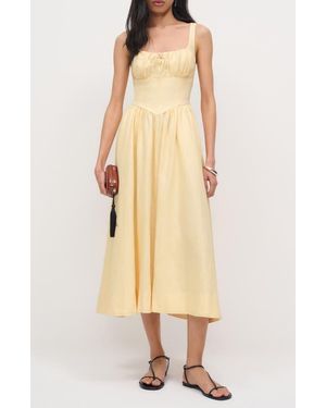 Reformation Balia Linen Sundress - Yellow