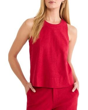 NIC+ZOE Linen Blend Tank - Red