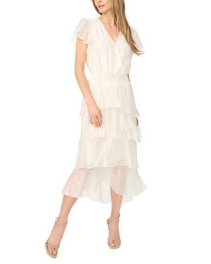 Halogen® Tiered Midi Dress - Natural