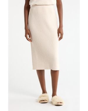 UGG Chryston Rib Knit Midi Skirt - Natural