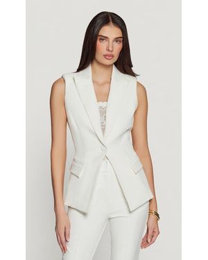 Generation Love Rialto Crepe Sleeveless Blazer - White