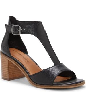 Designer Lucky Brand Bashina Nubuck Leather Stacked Heel Booties Black for Women Up to 69 off Lyst