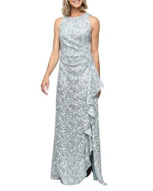 Alex Evenings Corded Lace Gown - Multicolor