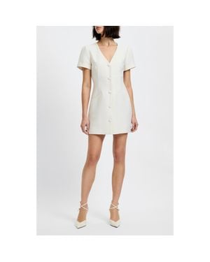 French Connection Taffeta Structured Minidress - White