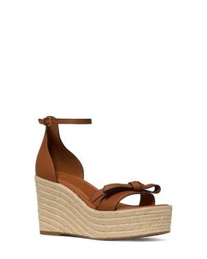 Kate Spade Loop Espadrille Ankle Strap Platform Wedge Sandal - Brown