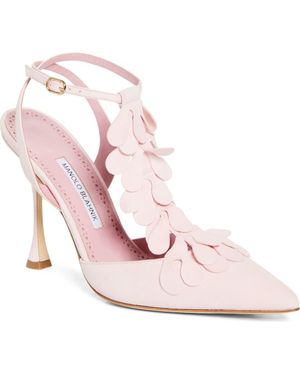 Manolo Blahnik Marwam T-Strap Pump - Pink