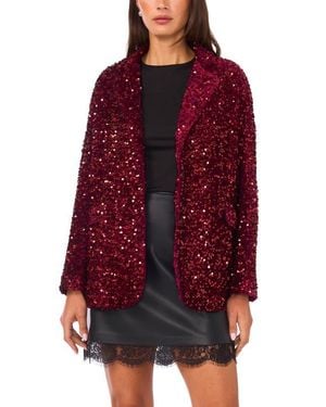 Vince Camuto Sequin Relaxed Blazer - Red
