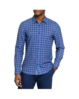 Con.struct Check Woven Long Sleeve Basic - Blue