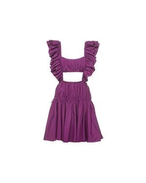 Vasiliki Dahlia Ruched Mini Dress - Purple