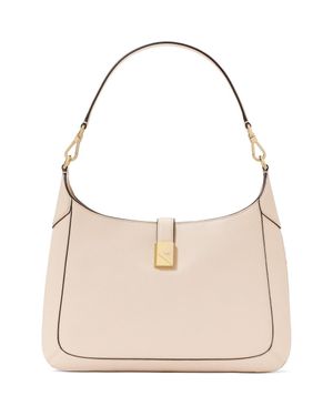 Kate Spade Deco Leather Hobo Bag - Natural