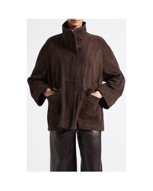 Nour Hammour Quai Suede Jacket - Brown