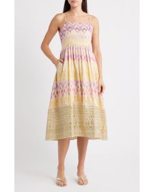 holiCHIC Emma Embroidered Fit & Flare Midi Dress - Multicolor