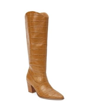 Matisse Kirby Croc Embossed Faux Leather Boot - Brown