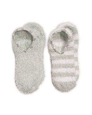 Muk Luks Cozie Assorted 2-Pack Footie Socks - White