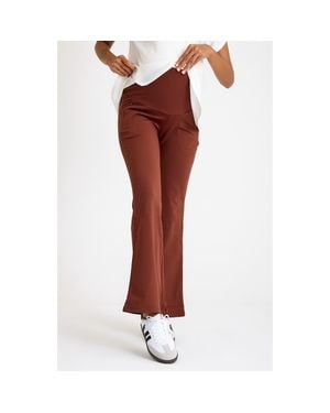 Accouchée Ultimate Comfort Warm Flare Pants - Red