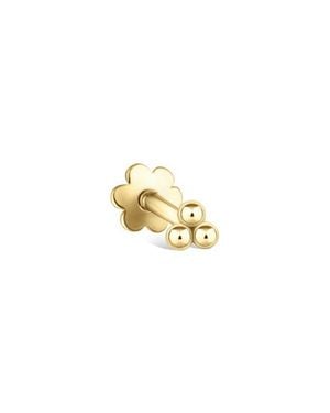 Maria Tash Ball Trinity Single Threader Stud Earring - Metallic