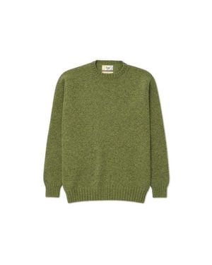Fortela Shetland Crew Neck Sweater - Green