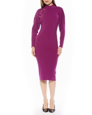 Alexia Admor Midi Knit Dress - Purple
