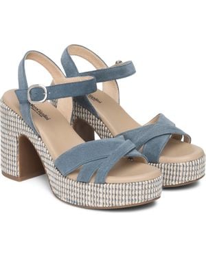 Nero Giardini Ankle Strap Platform Sandal - Blue