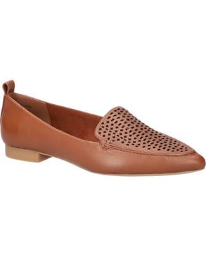 Bella Vita Alessi Perforated Pointed Toe Flat - Brown