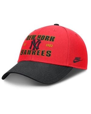 Nike New York Yankees Neon 90S Rise Adjustable Hat - Red