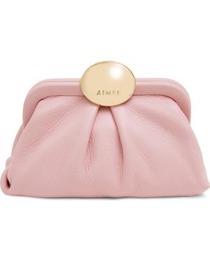 Aimee Kestenberg Mini Full Circle Leather Frame Crossbody Clutch - Pink