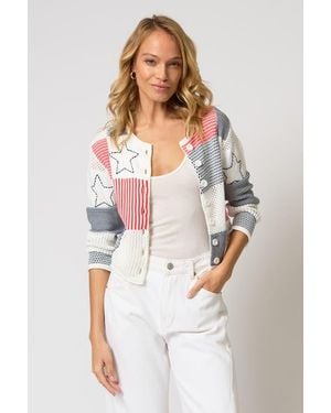 Central Park West Ralph Quilt Patchwork Cardi - White