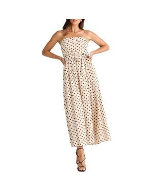 Brave+True Avalon Strapless Maxi Dress - Metallic