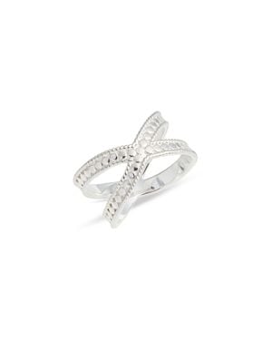 Anna Beck Classic Crossover Ring - White